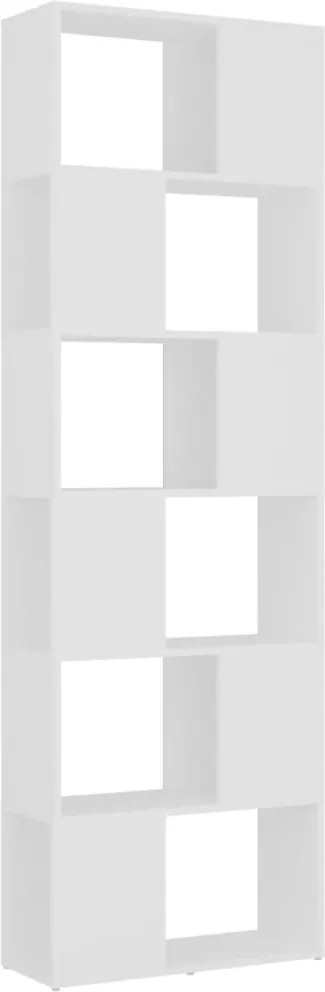 vidaXL Bibliotecă/Separator cameră, alb, 60x24x186 cm