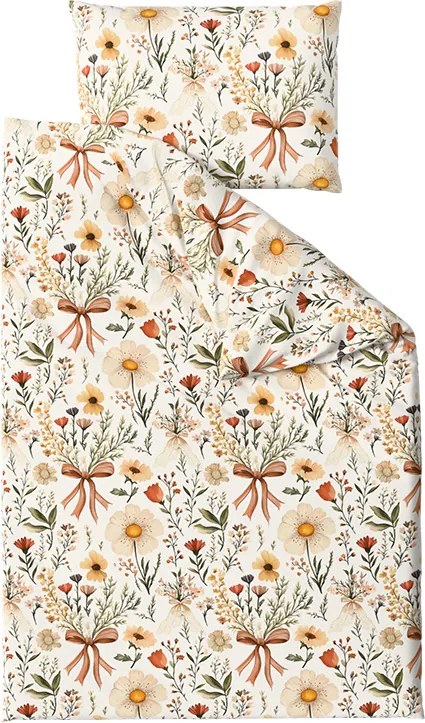 Lenjerie de pat din polibumbac FLORAL RIBBON POLY crem Dimensiune lenjerie de pat: 70 x 90 cm | 140 x 200 cm
