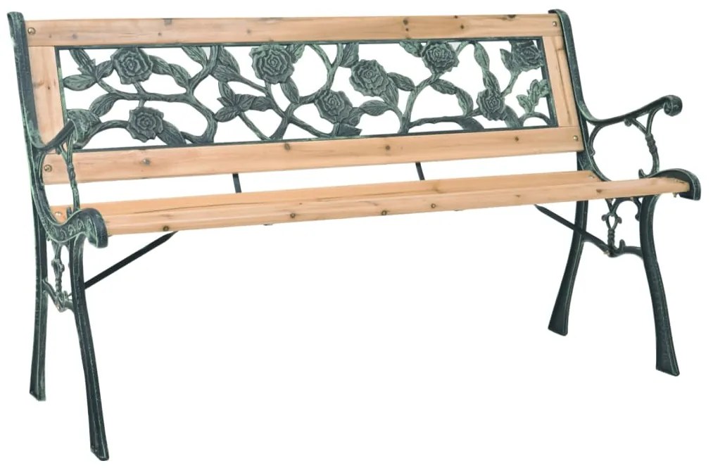 vidaXL Bancă de grădină, 122 cm, lemn