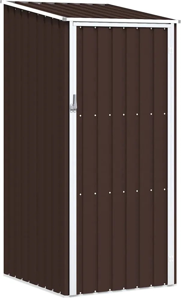 vidaXL Șopron de grădină, maro, 87 x 98 x 159 cm, oțel galvanizat