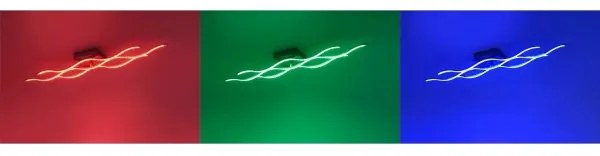 Plafonieră LED RGB dimabilă JUST LIGHT. 16266-55 LOLA WAVE LED/30W/230V + telecomandă