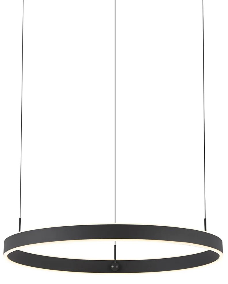 Lampă suspendată de design neagră cu 3 trepte de intensitate luminoasă - Titmus