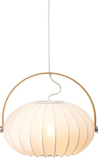 Halo Design 746347 - Lustru suspendat pe cablu DC, 1xE27/40W/230V, Ø 40 cm, alb/stejar