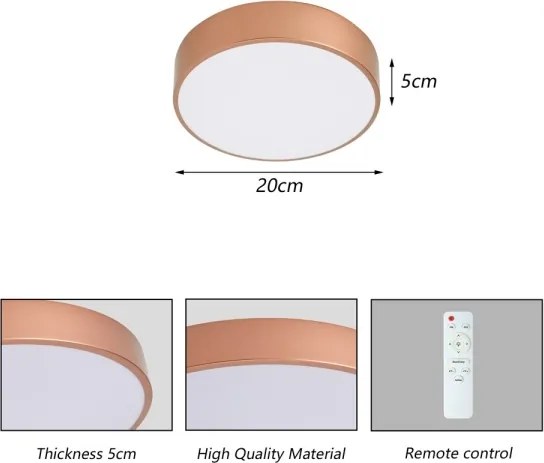 Brilagi - Plafonieră LED reglabilă POOL LED/24W/230V Ø 20 cm bronză +telecomandă