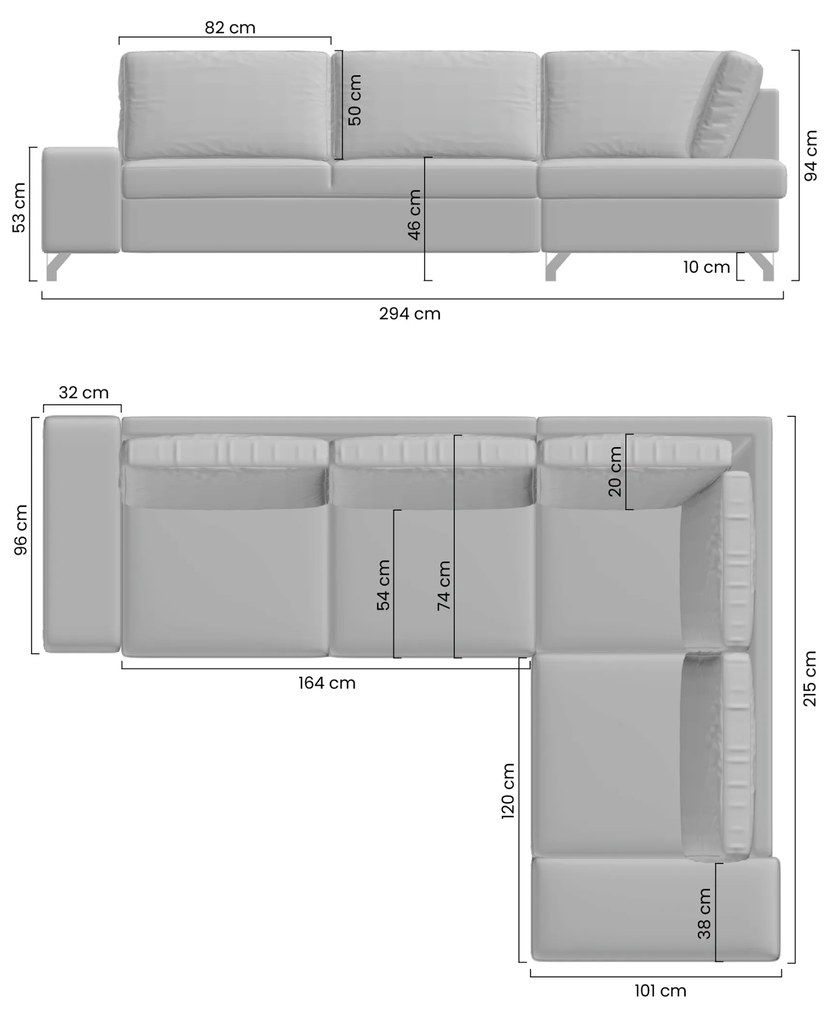 Set Colțar extensibil Lorien L dreapta - muștar Monolith 48