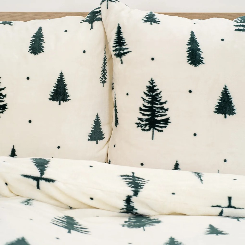 Lenjerie de pat din microflanel 4Home Serene Forest, 140 x 200 cm, 70 x 90 cm