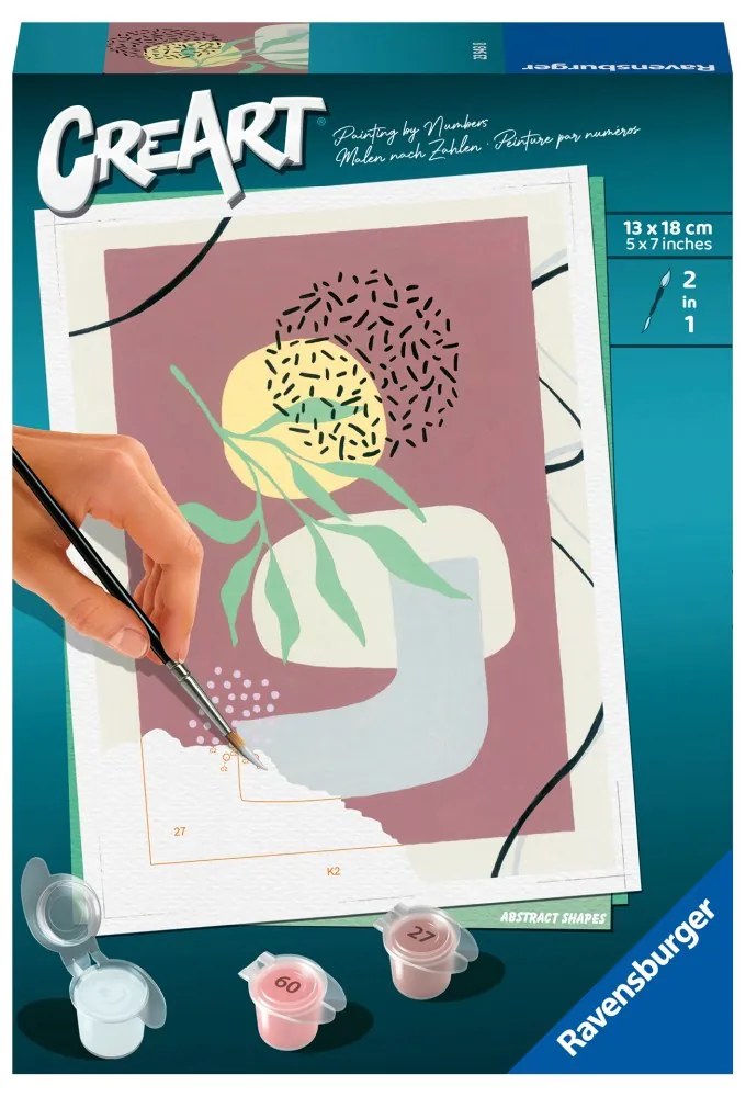 CREART PICTURA PE NUMERE PENTRU COPII FORME ABSTRACTE - RAVENSBURGER (RVSPBN23543)