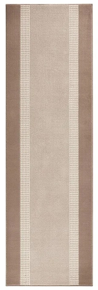 Covor tip traversă Hanse Home Basic, 80x200 cm, bej-maro