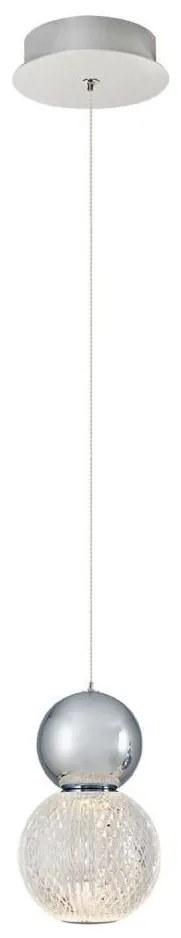 Lustră suspendată pe cablu CREMONA LED/5W/230V 3000K crom mat