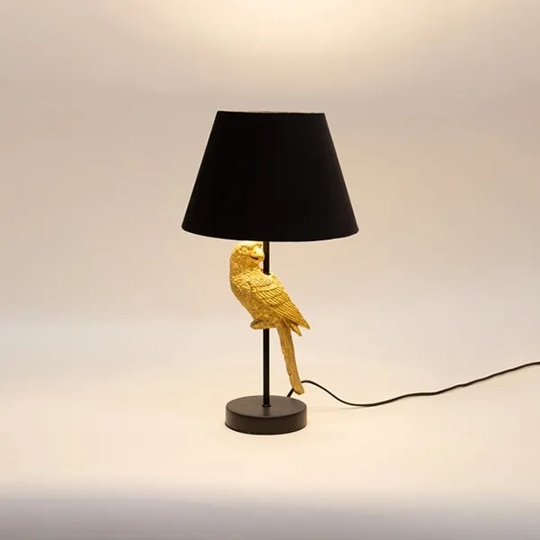 Lampă de masă 1xE27/40W/230V negru/auriu