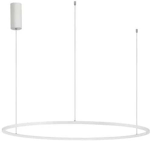 Lustra LED suspendata design modern circular TARQUIN D-100cm alba