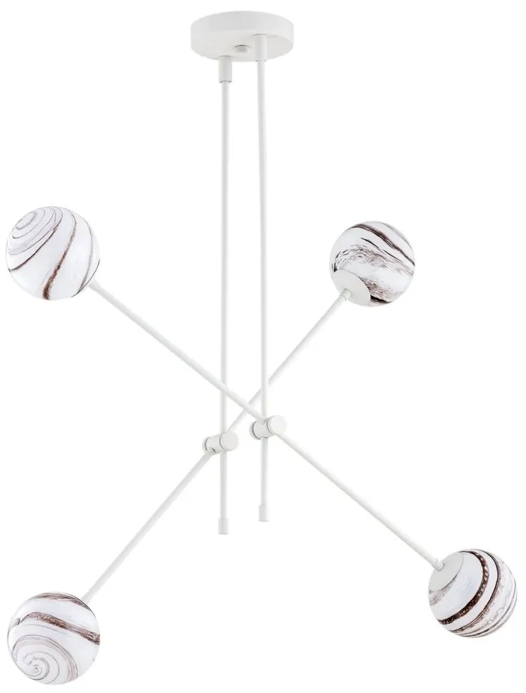 Lustra reglabila design modern ABSOS 4L alba