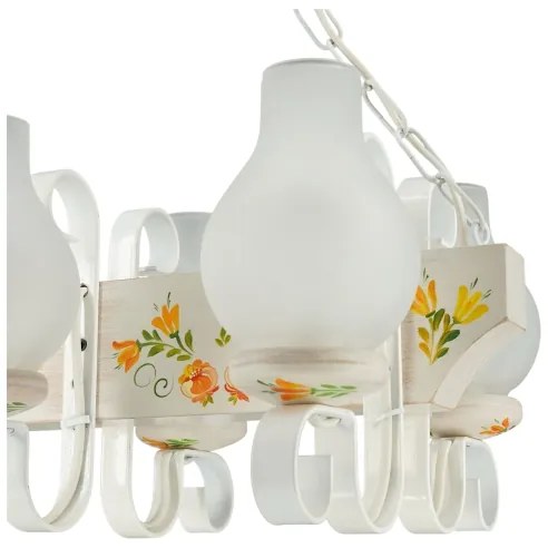 Brilagi - Lustră cu lanț QUEEN 3xE14/40W/230V fag/crem