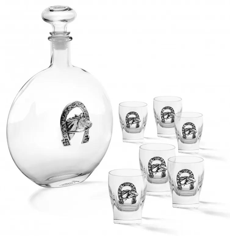 Set Lux sticla si 6 pahare pentru Vodka Luck by Chinelli Italy