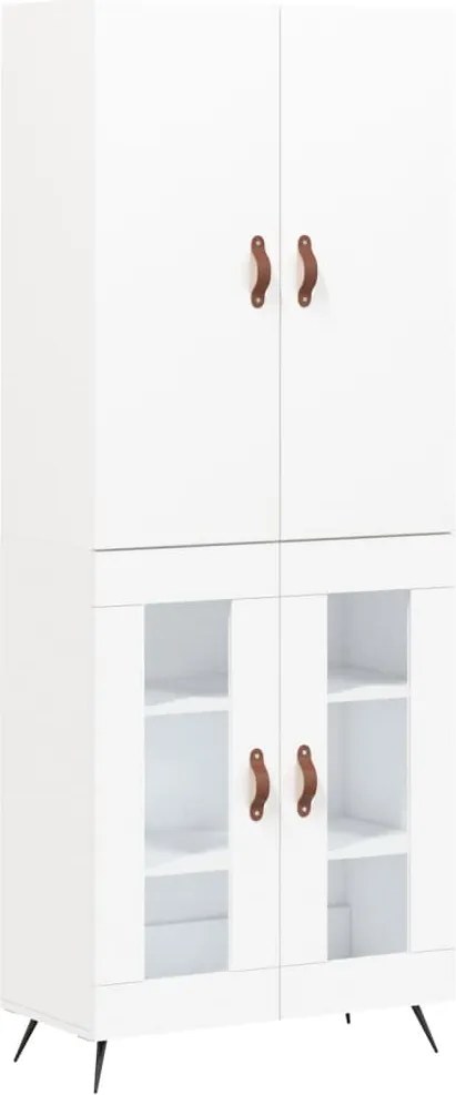 vidaXL Dulap înalt, alb, 69,5x34x180 cm, lemn compozit
