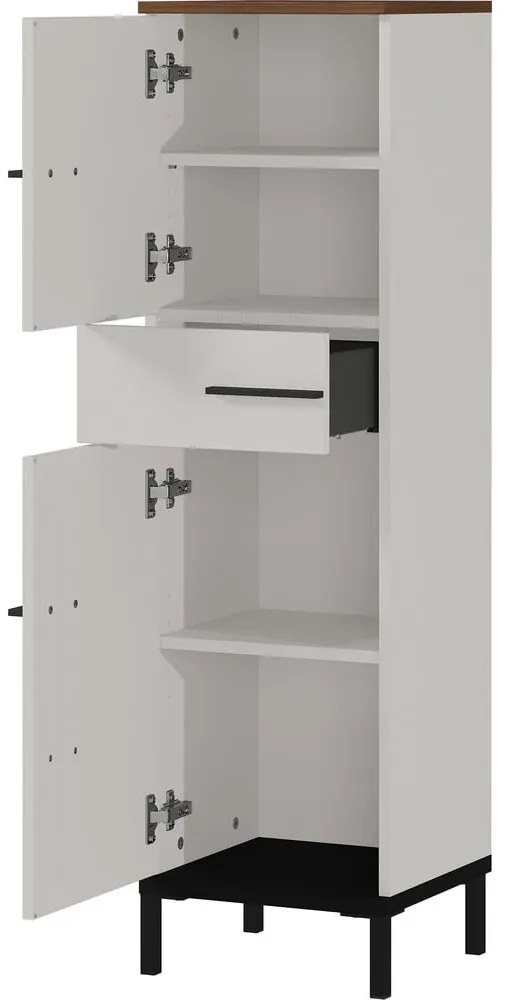 Dulap de baie gri-bej cu aspect de nuc 34x123 cm Yonkers - Germania