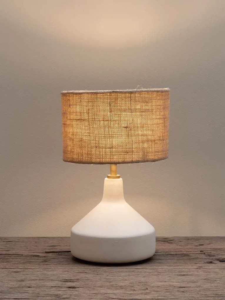Lampa de masa, cu abajur din iuta, Moloko