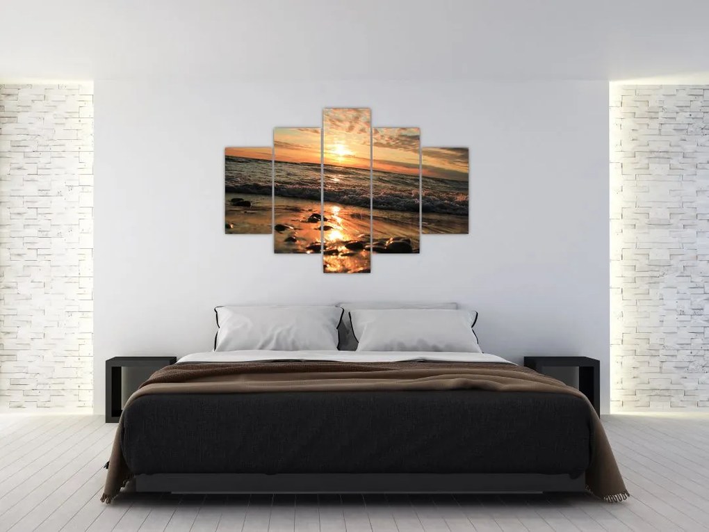 Tablou - Apus de soare, ocean (150x105 cm)