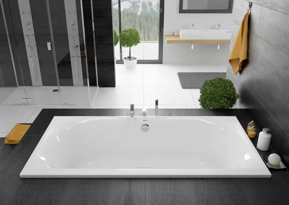 Hoesch Thasos cada dreptunghiulară 200x100 cm alb 3742.010