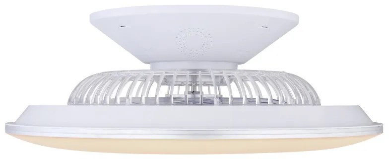 Plafoniera LED Kello 03623, cu ventilator, dimabila, cu telecomanda, 36W, 2200lm, lumina calda+neutra+rece, IP20, alba, Globo Lighting