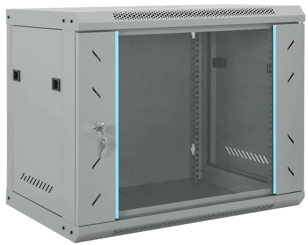 vidaXL Dulap de rețea cu depozitare Gri 60 x 45 x 50 cm Oțel