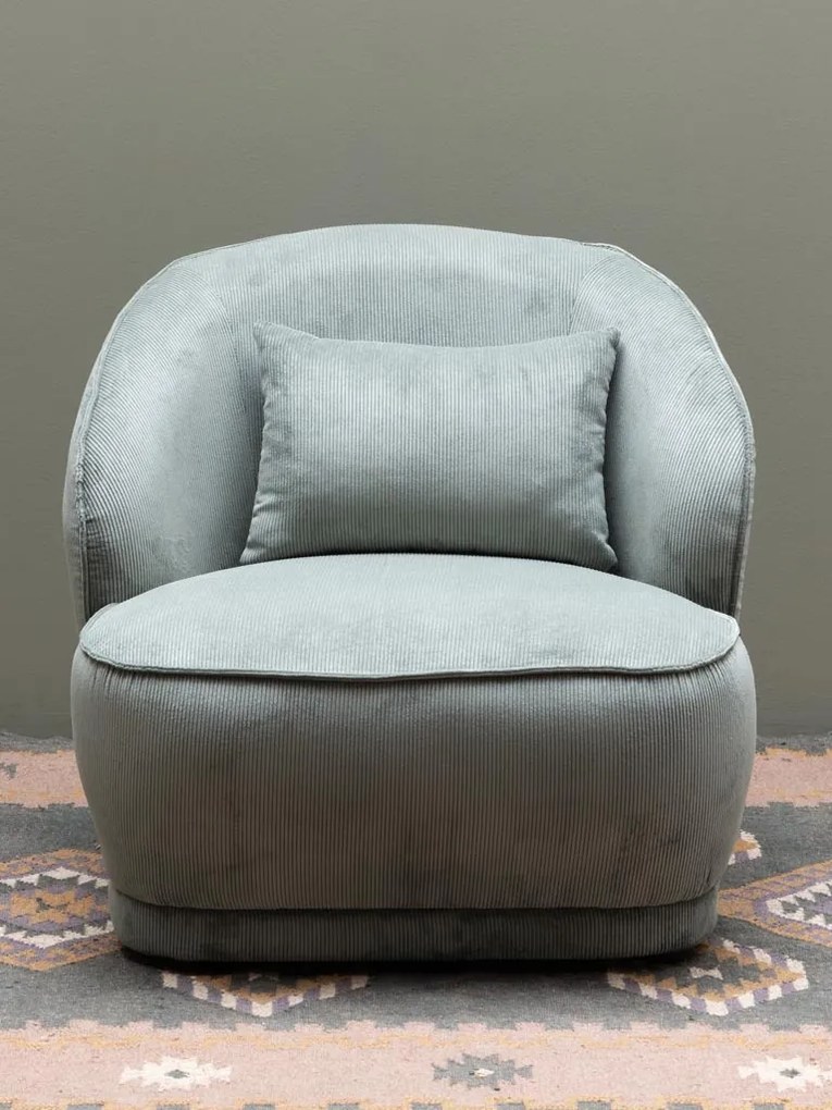 Fotoliu lounge kaki din stofă, „Nasrine”