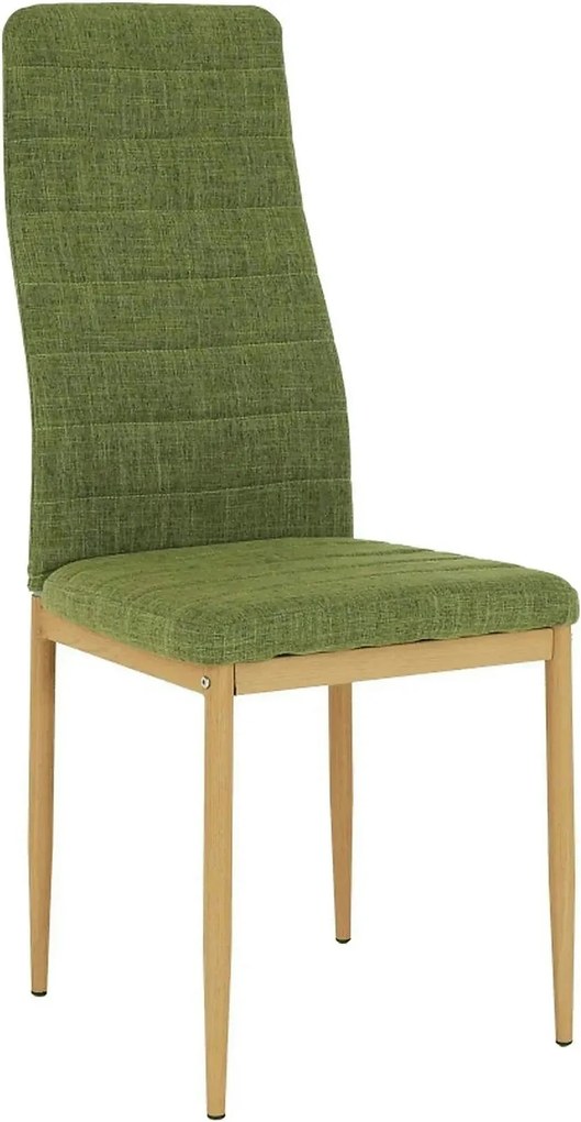 Scaun COLETA NOVA, verde/fag, stofa clasica/metal, 41x49x96 cm