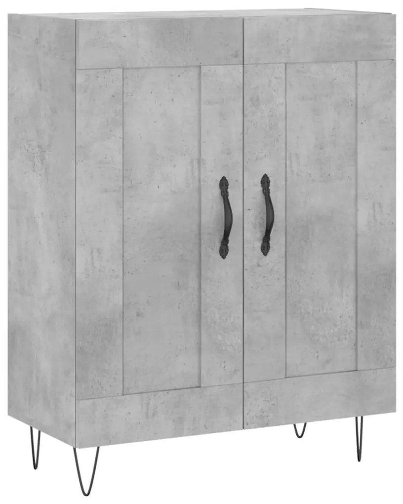 830192 vidaXL Servantă, gri beton, 69,5x34x90 cm, lemn compozit
