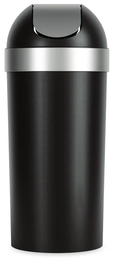Coș de gunoi negru din plastic 62 l Venti – Umbra