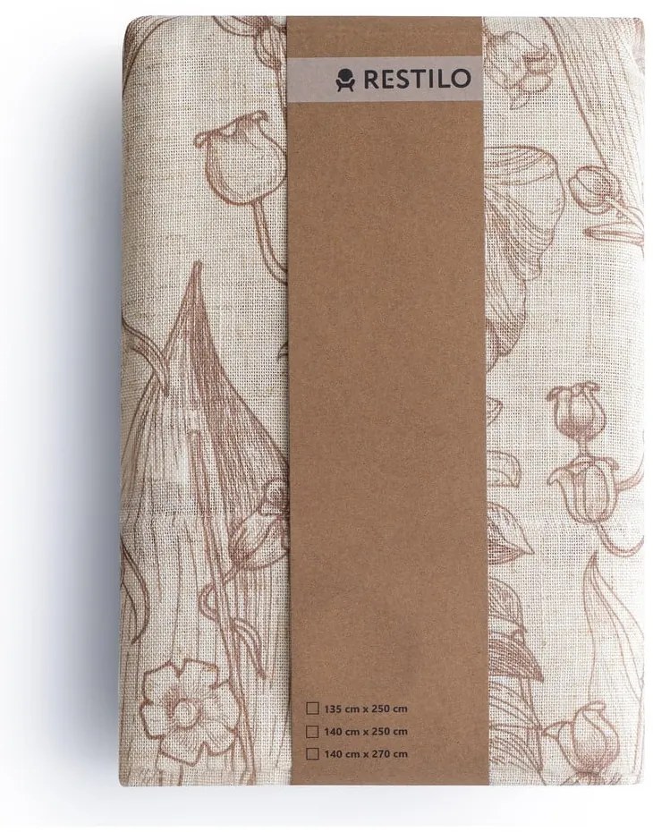 Draperie bej/maro deschis 135x250 cm Selvetia – Restilo