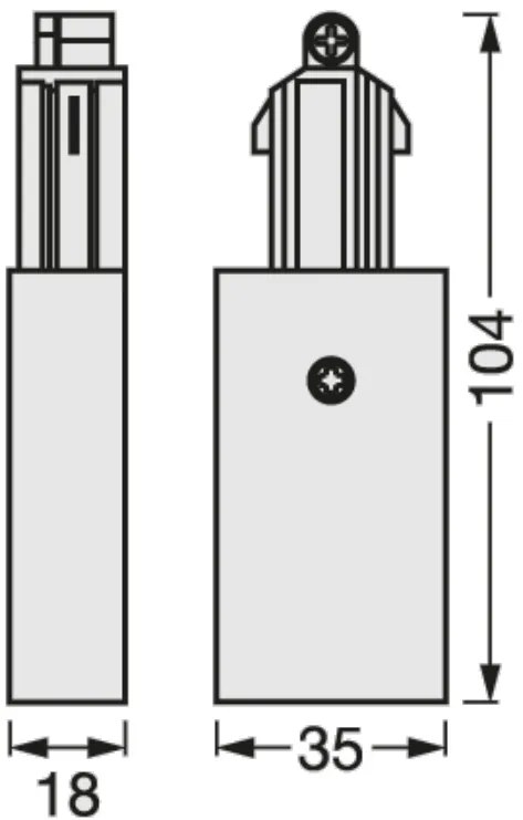 TRACKLIGHT SUPPLY CONNECTOR BK LEDV