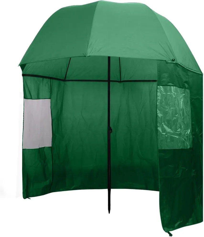 vidaXL Umbrelă pentru pescuit, 300 x 240 cm, verde