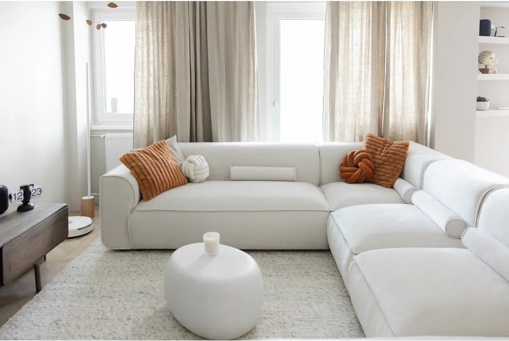 Colțar crem (cu colț pe partea dreaptă/în formă de "U") Flex Felix – Miuform