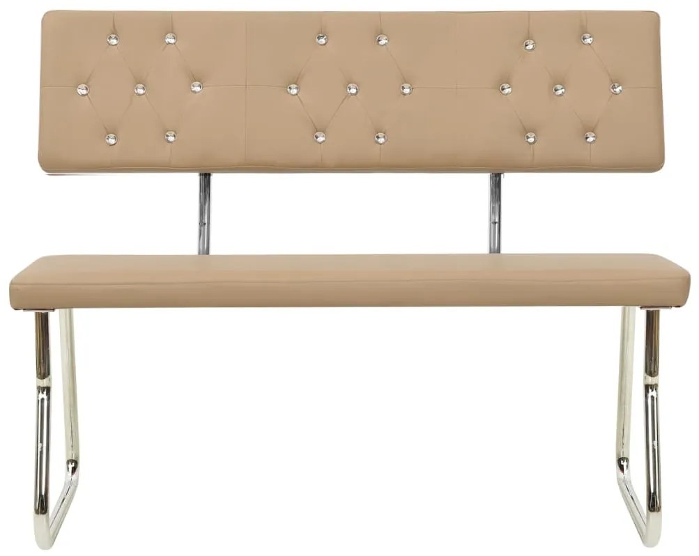 325861 vidaXL Bancă, cappuccino, 110 cm, piele ecologică