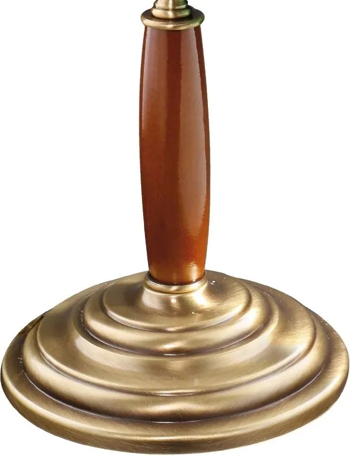 Lampa de birou din alama si lemn Banker Heritage