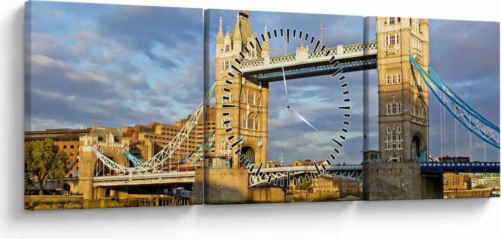 Tablou - Tower Bridge (cu ceas) (90x30 cm)