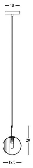 Pendul design decorativ Iris D-12,5cm frost-white