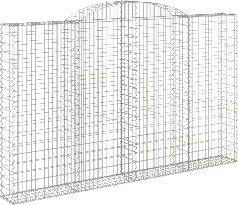 vidaXL Coș gabion arcuit, 300x30x180/200 cm, fier galvanizat