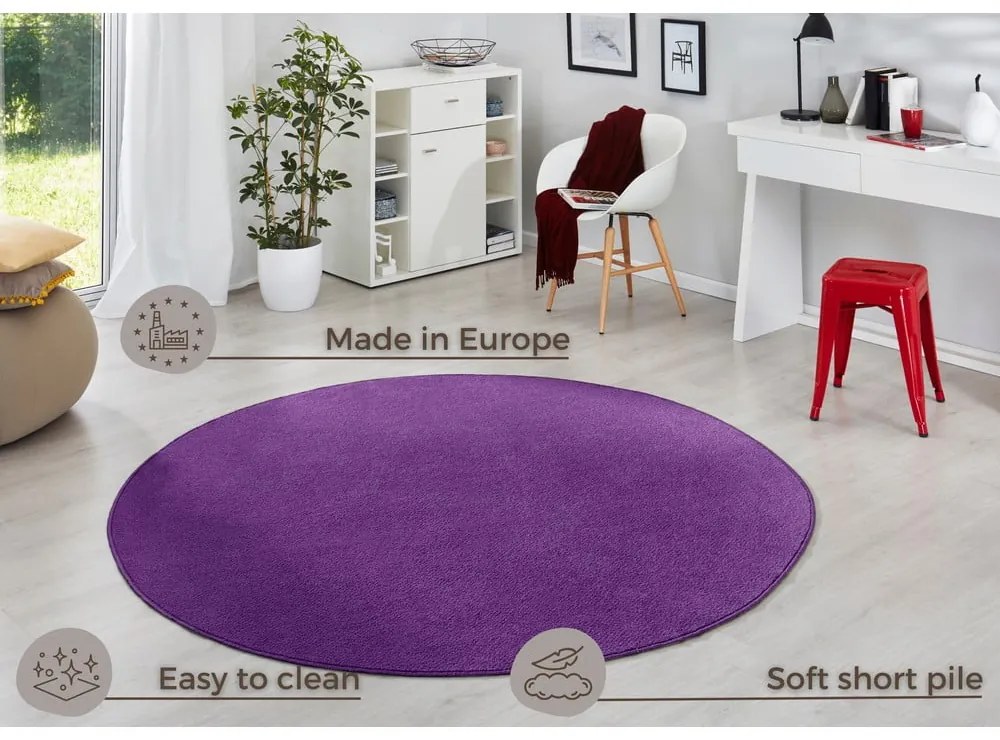 Covor violet rotund ø 133 cm Fancy – Hanse Home