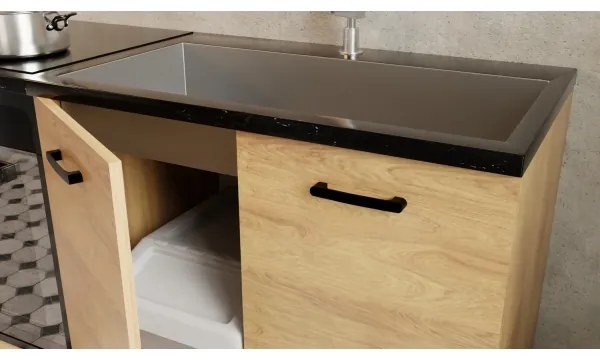 Mobilă de bucătărie JOY 200 cm, nuc