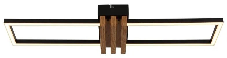 Plafoniera LED riflaj aluminiu cu efect de lemn DAKARI I