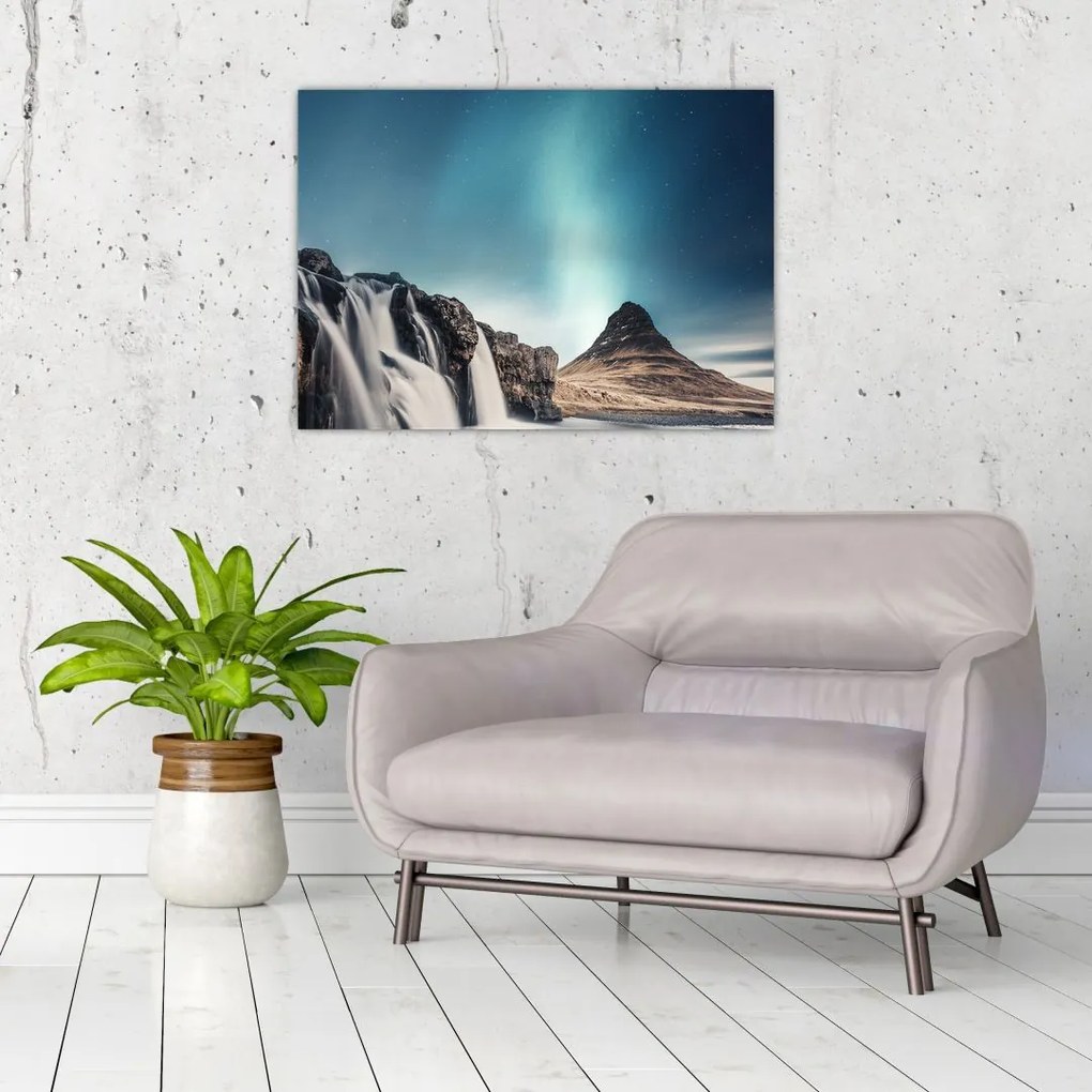 Tablou pe sticlă cu cascade (70x50 cm)
