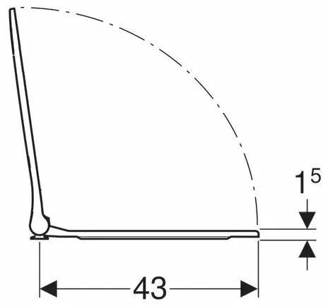 Capac wc Geberit Smyle Square slim inchidere lenta
