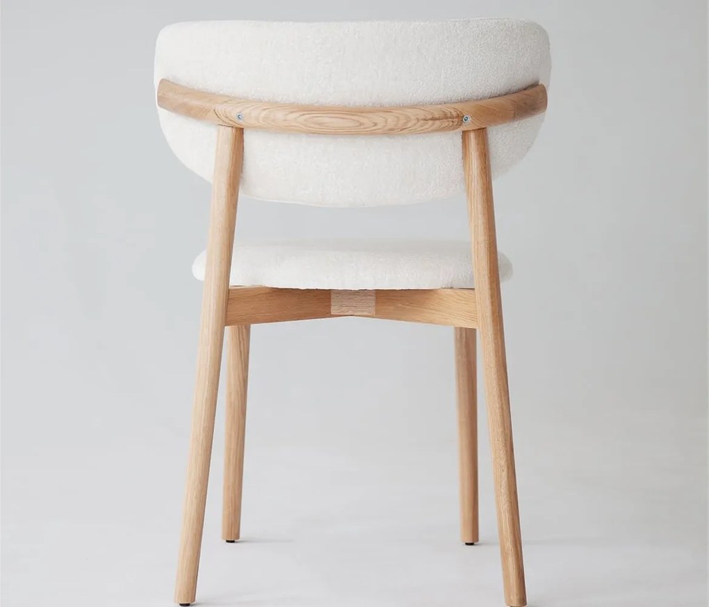 Scaun lemn masiv gri Ming Tapițerie antracit, 56 × 50 × 74 cm