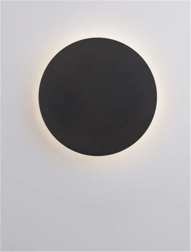 Aplica LED de perete design ambiental CYRCLE 22cm negru