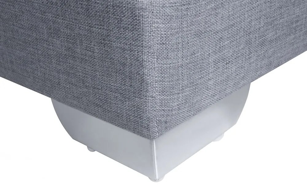 Pat matrimonial 180 cm PREMIER (cu saltele) (gri deschis). 1007441