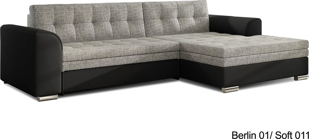 Colțar lemn masiv Extensibil Cali 270x165cm Personalizabil - Soft 17, Stânga