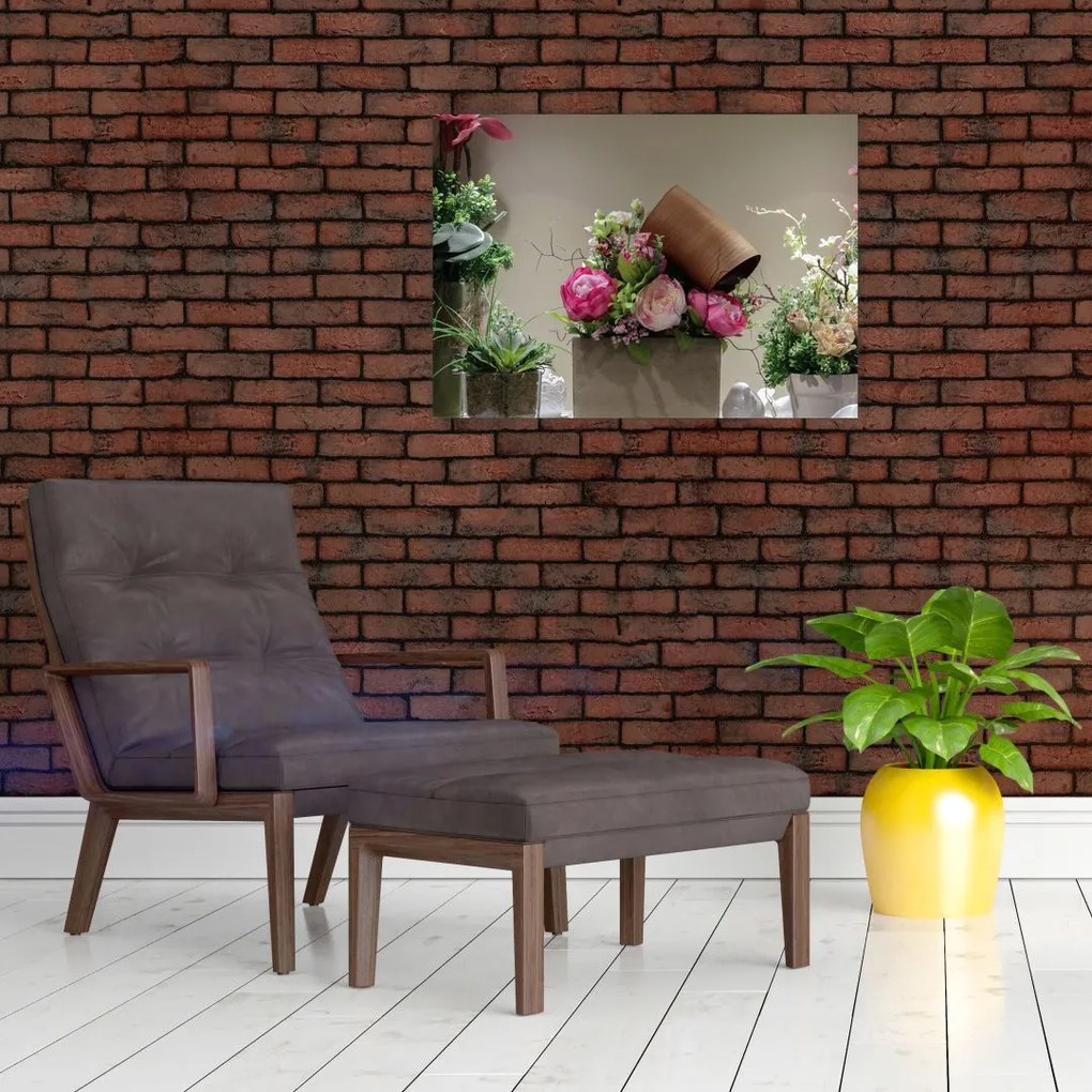Tablou pe sticlă -Trandafir pentru tine (70x50 cm)