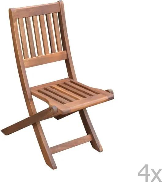 Set 4 scaune pliante din lemn de salcâm pentru copii ADDU Idaho
