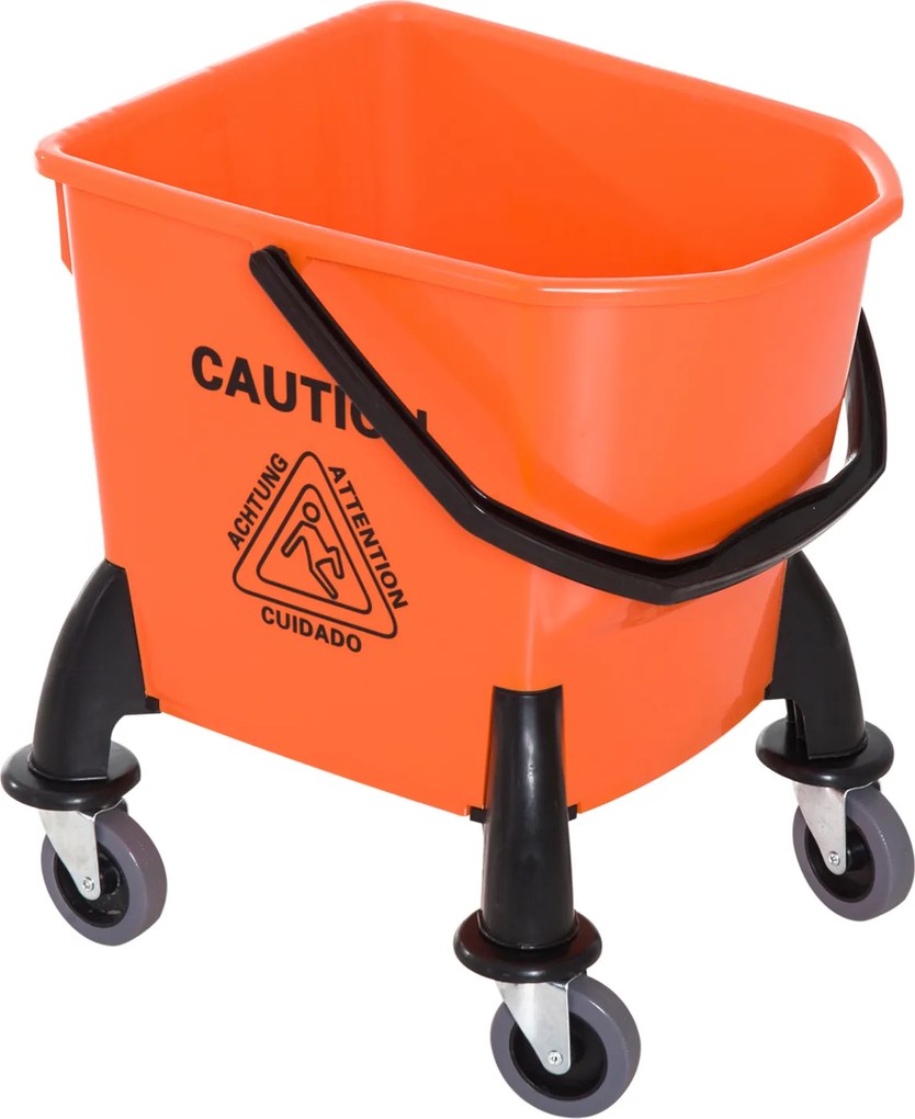 HOMCOM Carucior de Curățenie Profesional, Compact, Ideal pentru Spații Mici, 44×36×90 cm | Aosom Romania